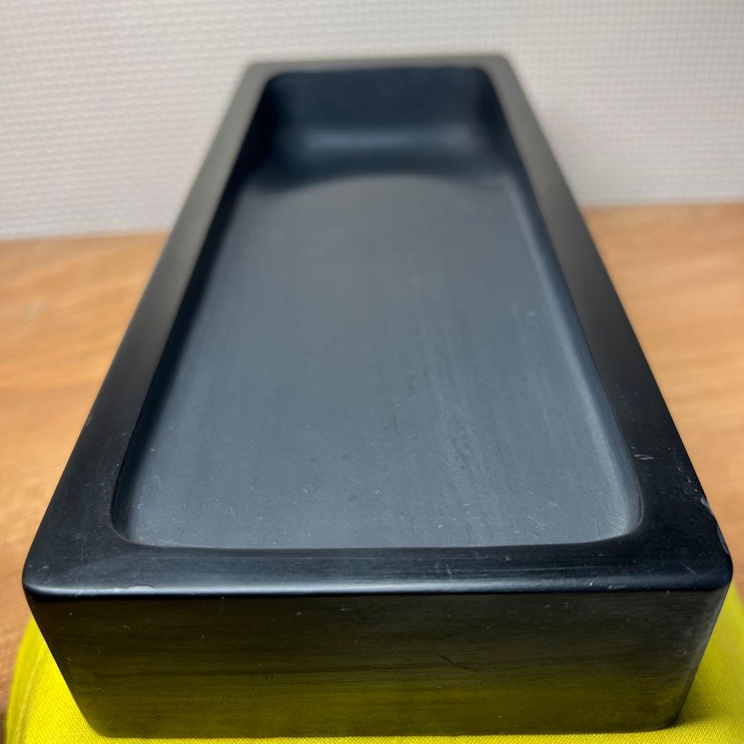 ⭕️雄勝硯　伝統工芸士　杉山唐龍斎　1.5kg超　22cm超　海が27mm