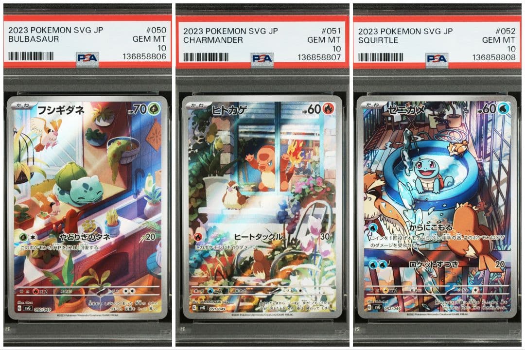 PSA10 3連番 御三家 フシギダネ ヒトカゲ ゼニガメ AR