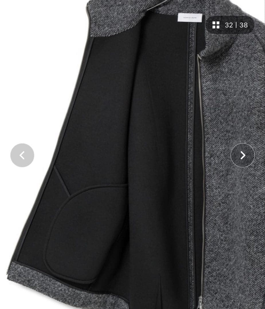 ADAM ET ROPE' ツイードボンディングコーディガン オーバーサイズ