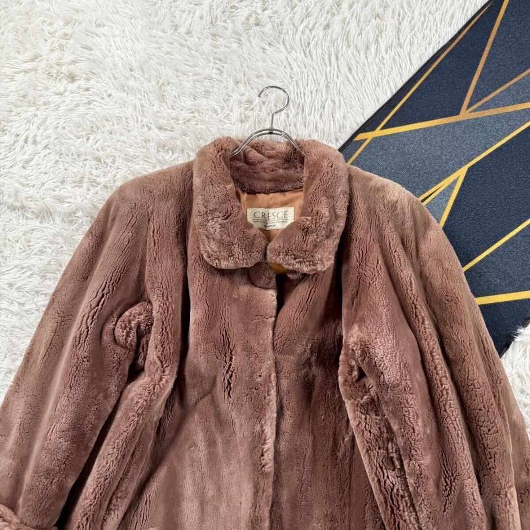総丈88㎝ ムーンバット クレシェ ヌートリア ローズブラウン コート Aライン