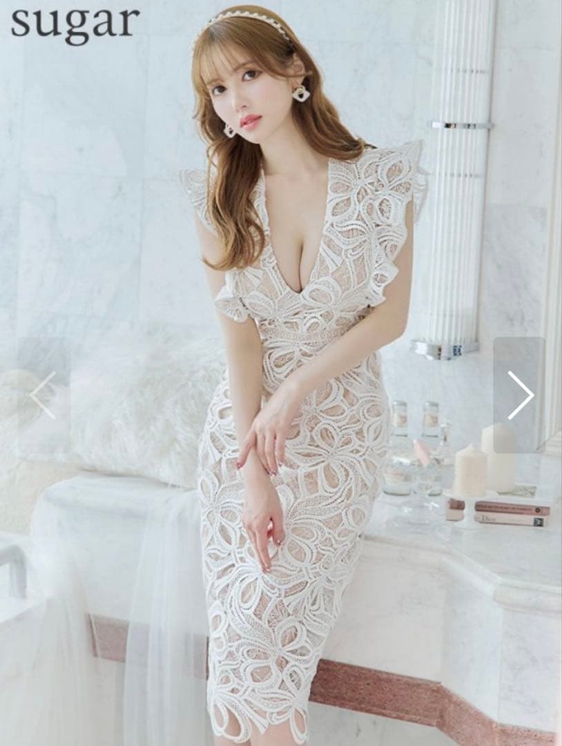 ERUKEI◆エルケイ ケミカルレース 白ドレス XS