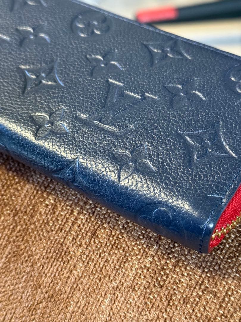 Louis Vuitton 長財布 ネイビー/レッド