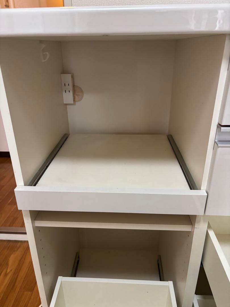 【美品】パモウナ　キッチンカウンター　レンジ台　幅90cm