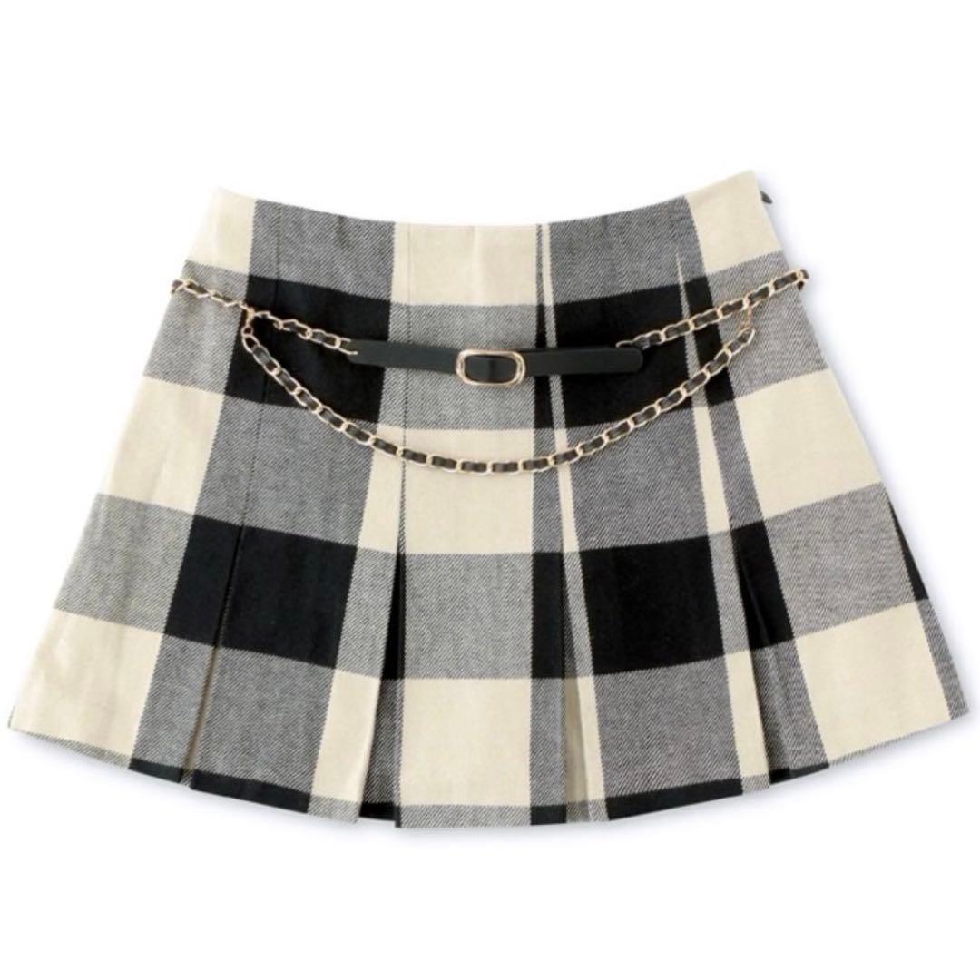 エムミーエメ Check box pleats skirt