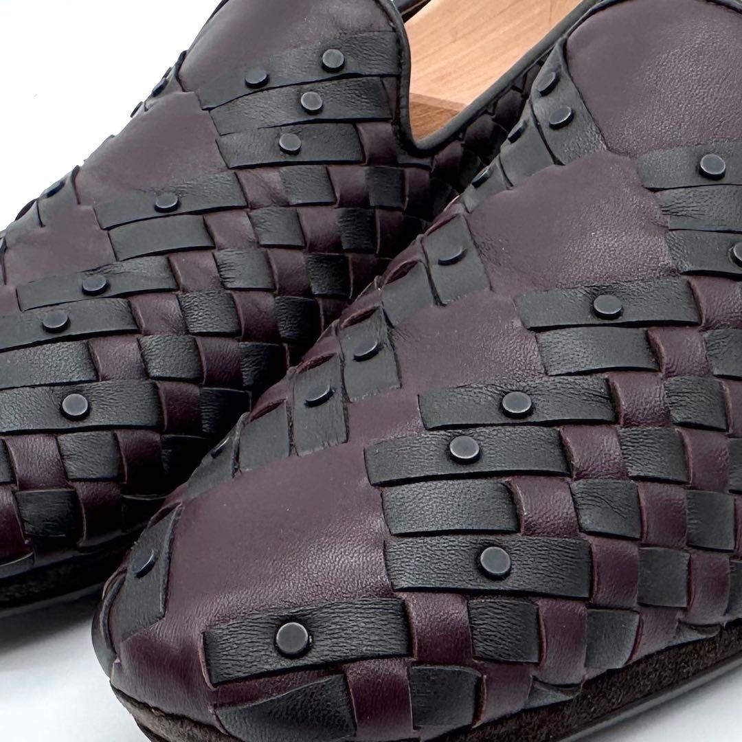 美品✨BOTTEGA VENETA イントレチャート ローファー スタッズ 40