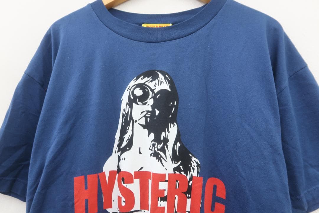 極美品 ヒステリックグラマー LIGHT MY FIRE Tシャツ ネイビー