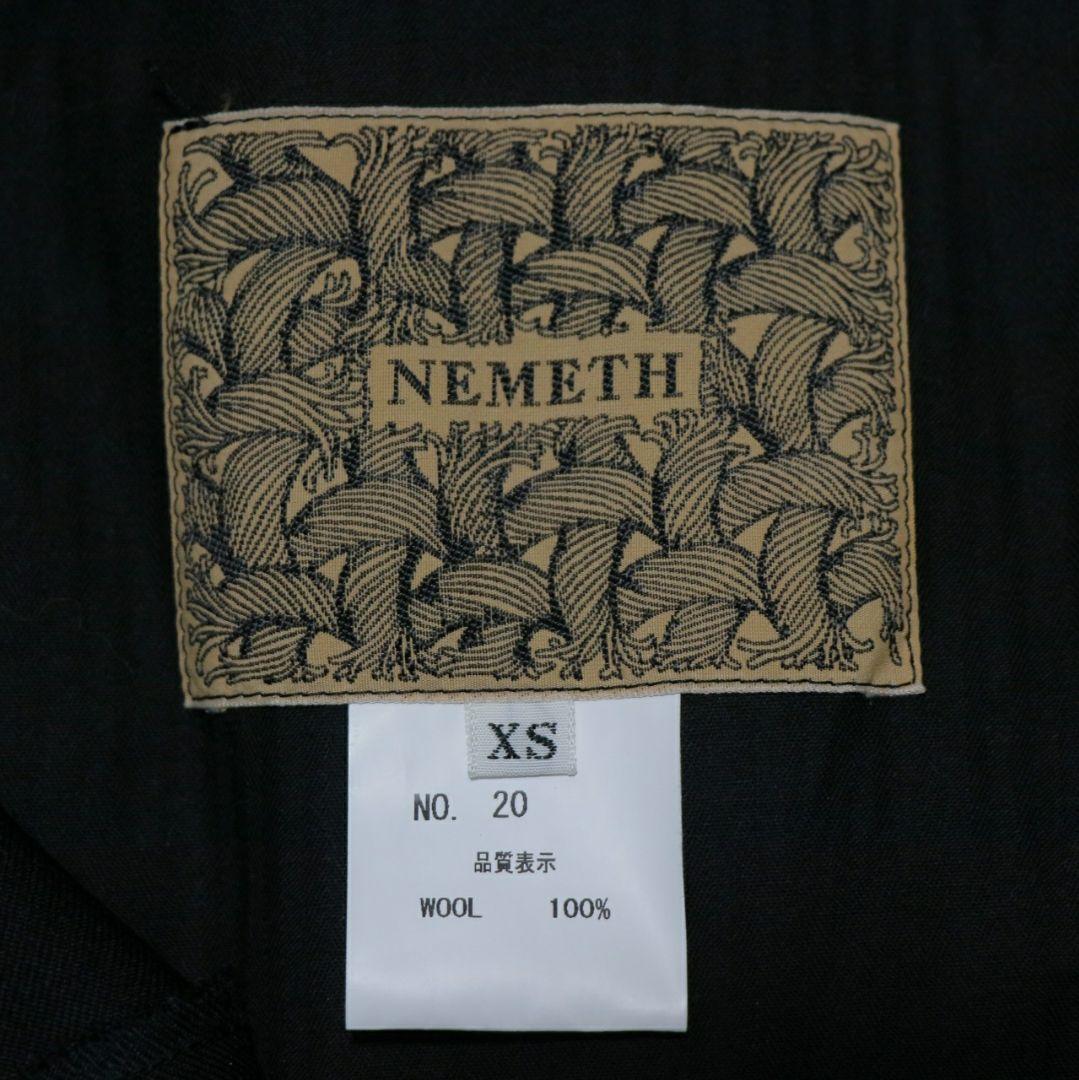 NEMETH 変形ウールスラックス No.20 XSサイズ ブラック