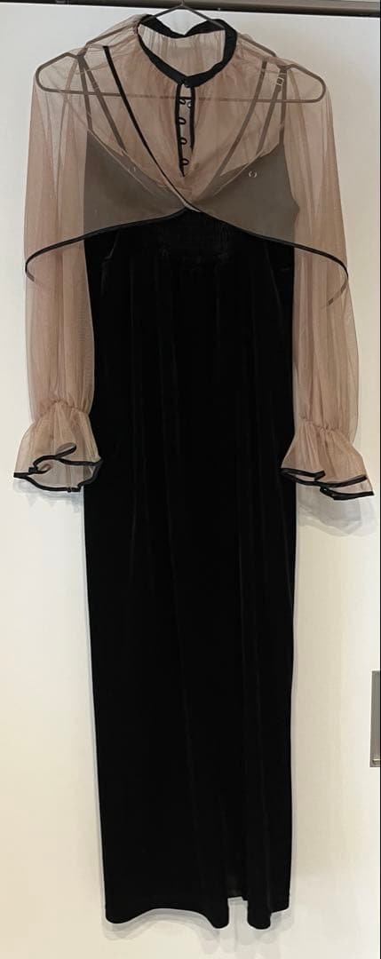 アメリビンテージ　MANY WAY AIRY VEIL DRESS M ベロア