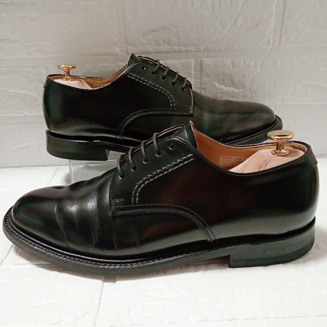 REGAL プレーントゥ レザーシューズ ブラック 26 幅広