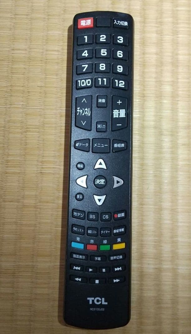 TCL 32D400 32型　液晶カラーテレビ　リモコン　同軸ケーブル