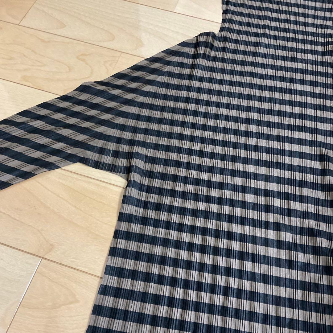 プリーツプリーズ 長袖 カットソー 長袖 ハイネック シャツ