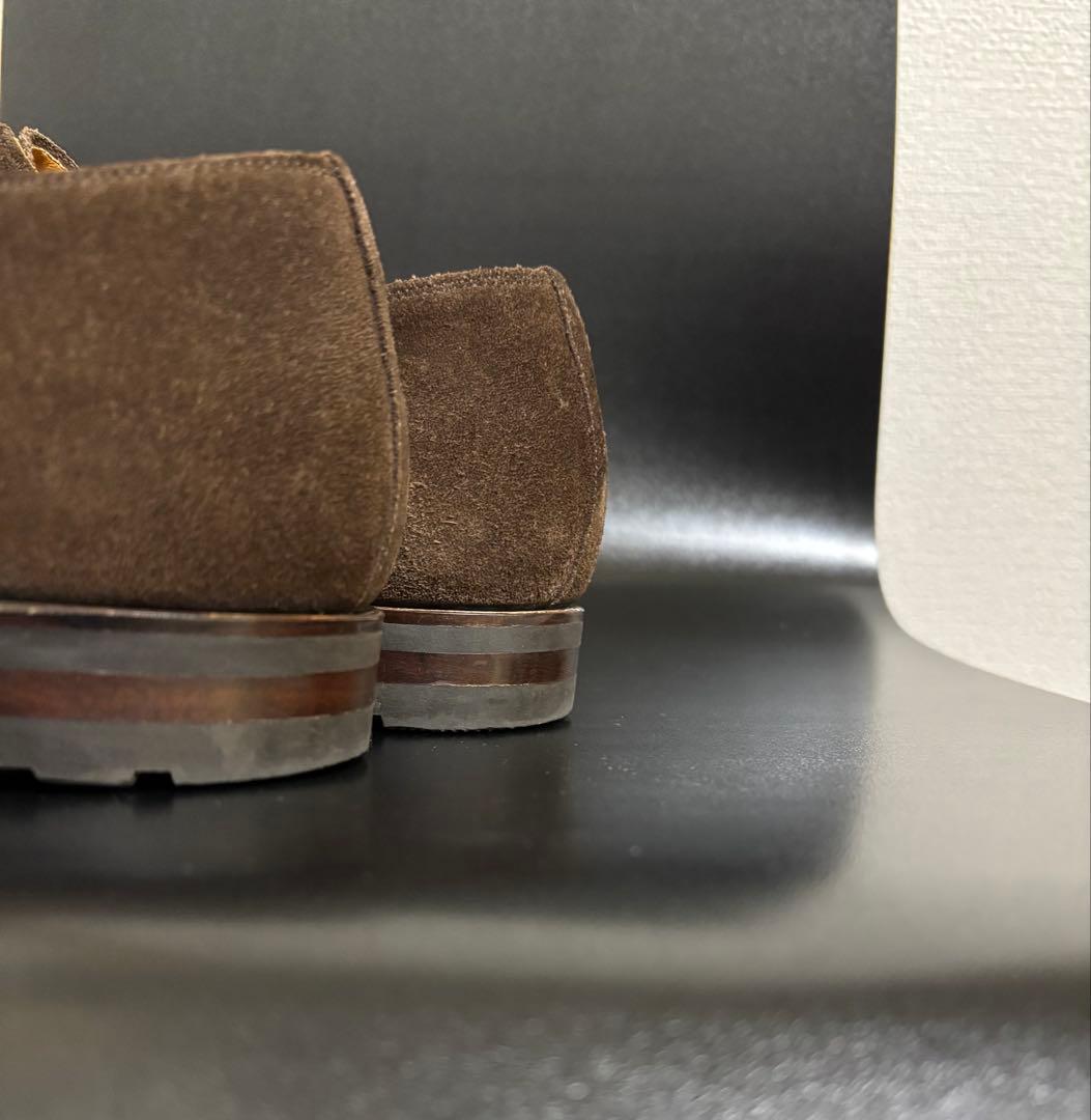 値下げokスコッチグレイン ブラウンスエード 25.5cm 革靴 シューツリー付