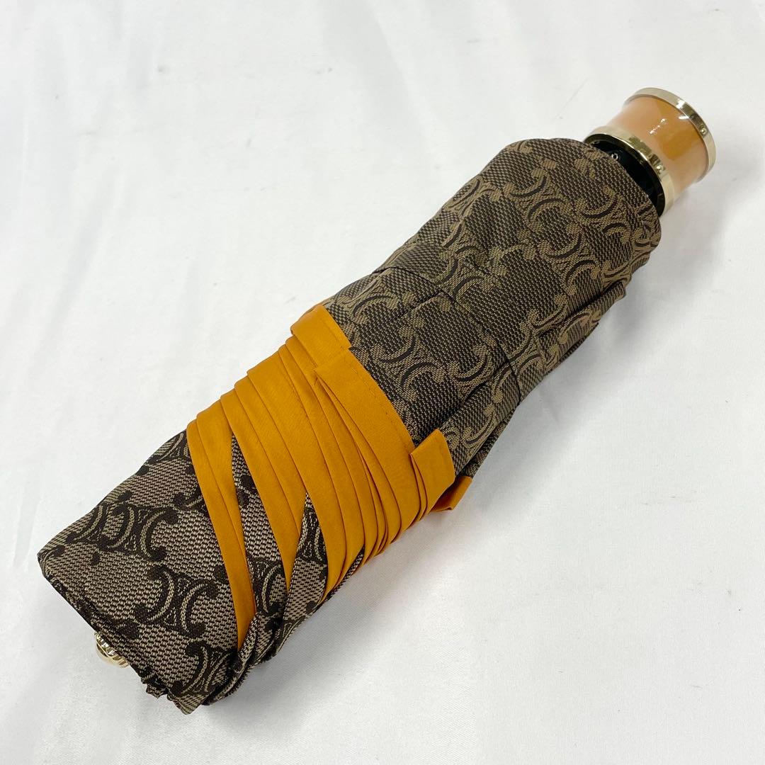 S1-M0198　CELINE　セリーヌ　トリオンフ柄　折り畳み傘　希少品