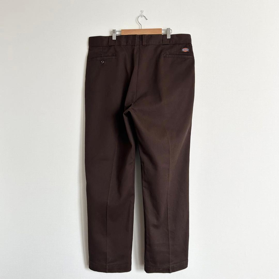 90s USA製 Dickies 874 ワークパンツ ダークブラウン 40程度