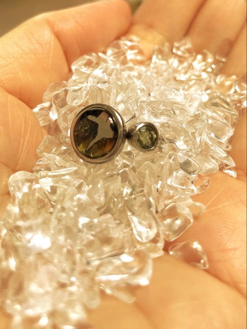 【隕石】パラサイト・モルダバイトリング