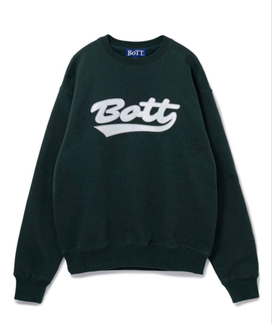 Bott ダークグリーン ロゴスウェット