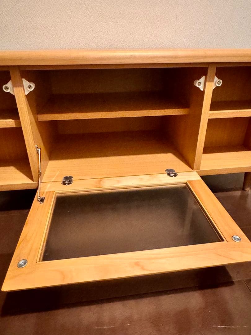 <値下げしました>コーナー用テレビ台 ナチュラルウッド