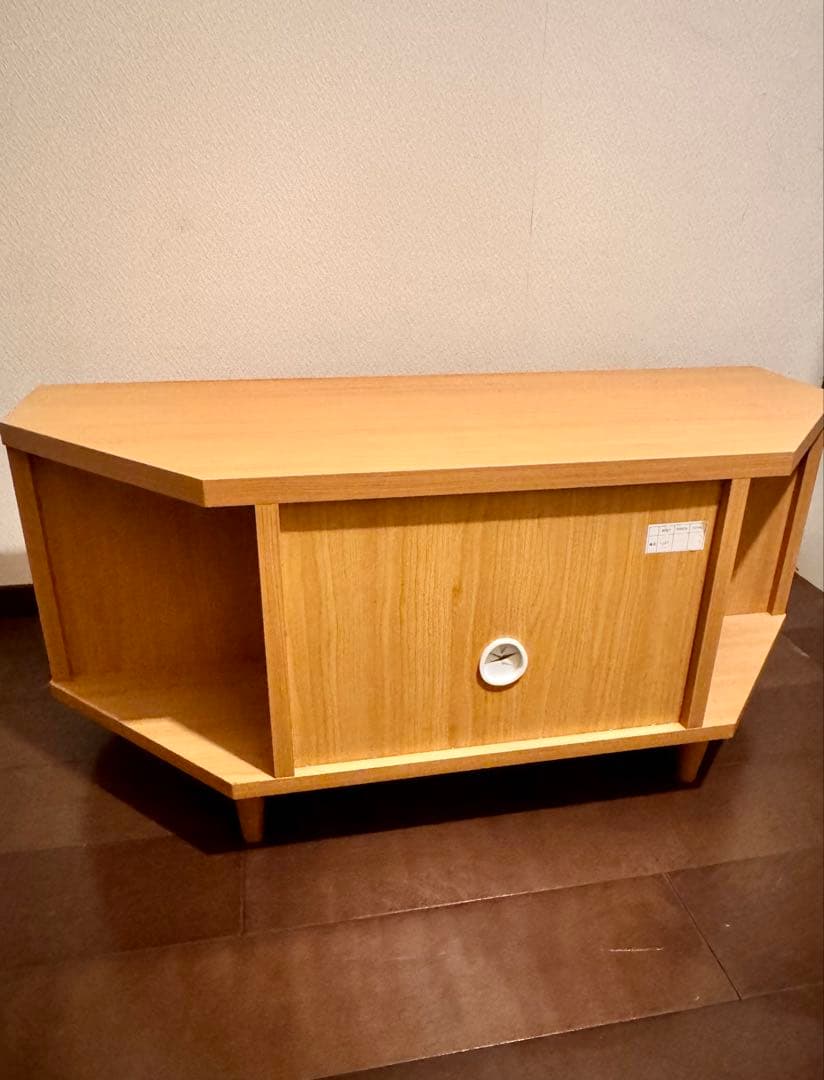 <値下げしました>コーナー用テレビ台 ナチュラルウッド