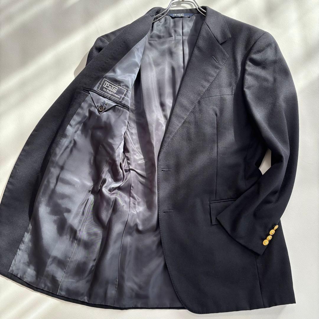 ポロバイラルフローレン XLサイズ 金ボタン テーラードジャケット 紺ブレ