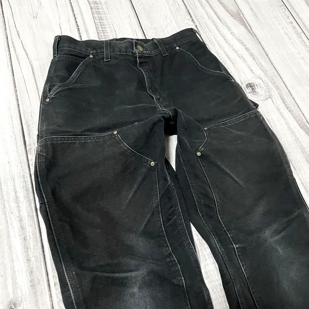 USA製 90s Carharttカーハートダブルニー 鬼フェードw30 l30