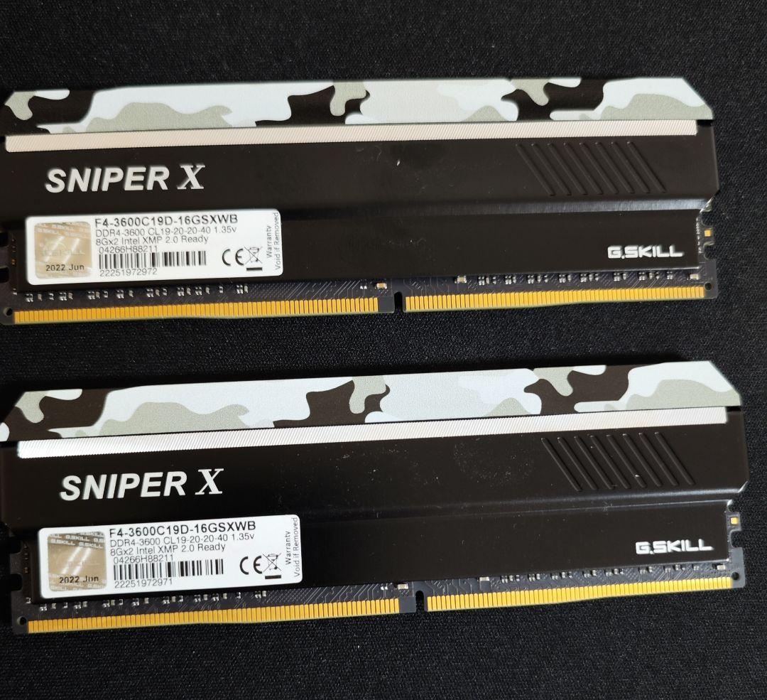 メモリー G.SKILL DDR4 16GB (2x8GB) 3600Mhz