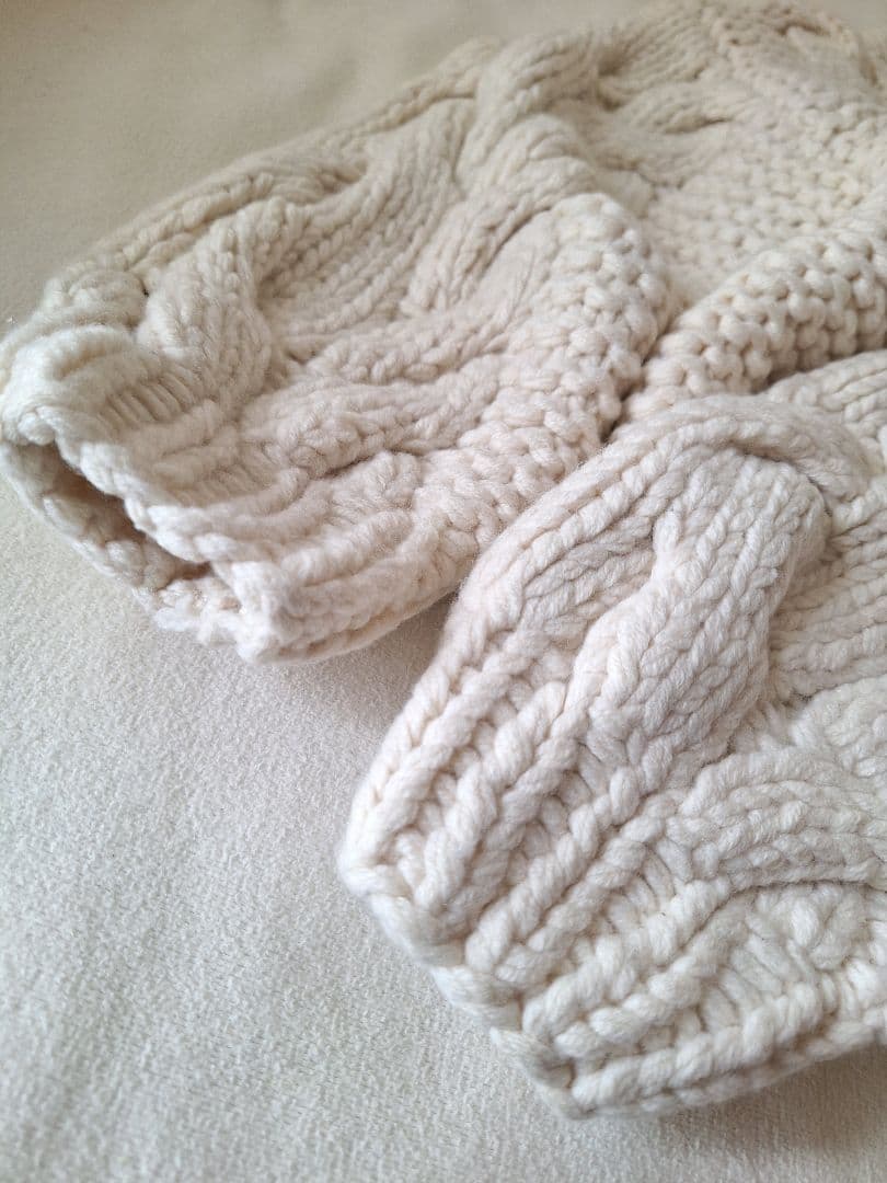 martinique マルティニーク ニット ケーブルカーディガン ホワイト