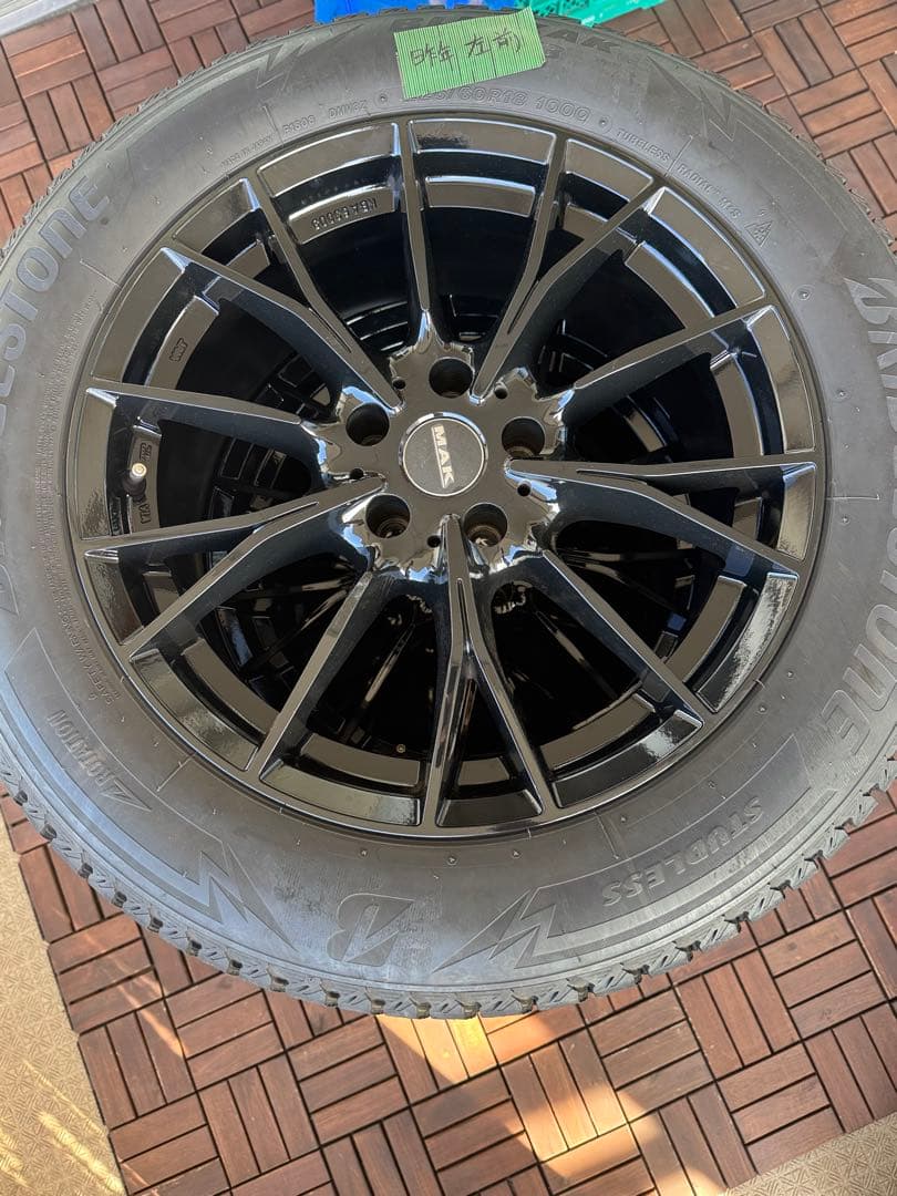 美品BMWX３ブリヂストンBLIZZAKタイヤホイールセットR18 スタッドレス