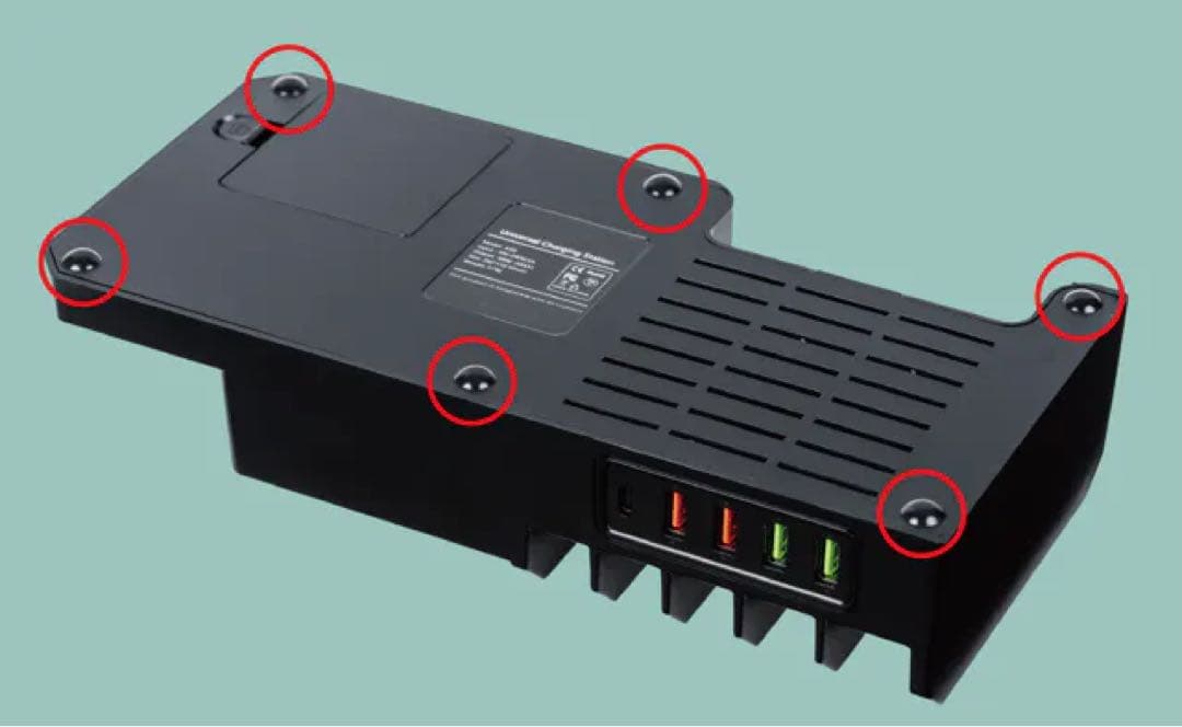 1点❣️同時接続充電 オールインワン充電ステーション USB充電 ワイヤレス充電