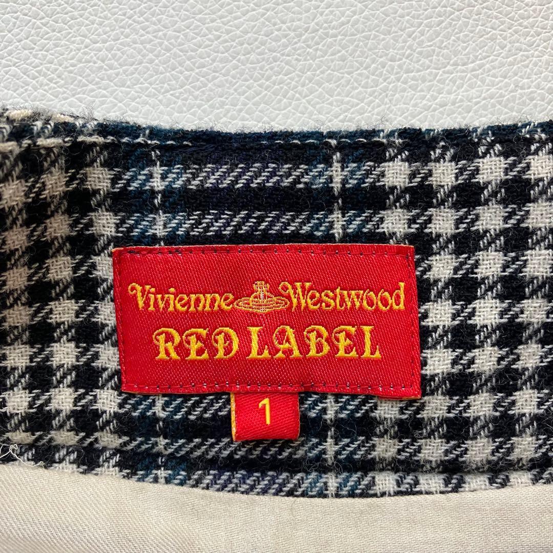 美品 ヴィヴィアンウエストウッド アシメ プリーツスカート チェック サイズ1