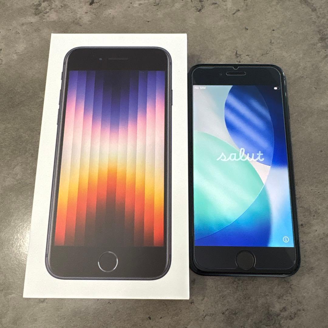 iPhone SE 第3世代（SE3）128GB ミッドナイト本体 初期化済み