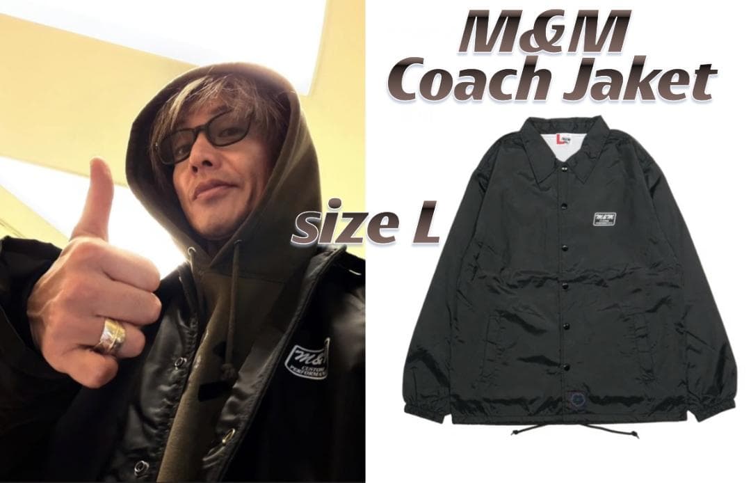 ひ*ゆ様 M&M Coach Jaket　コーチジャケット　ブラック　Lサイズ