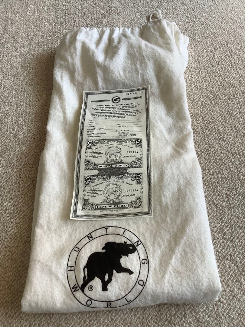 美品　本革　ハンティングワールド　ボストンバッグ　hunting world