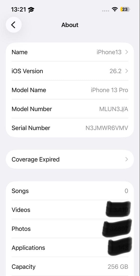 iphone13pro 256GB グラニファイ