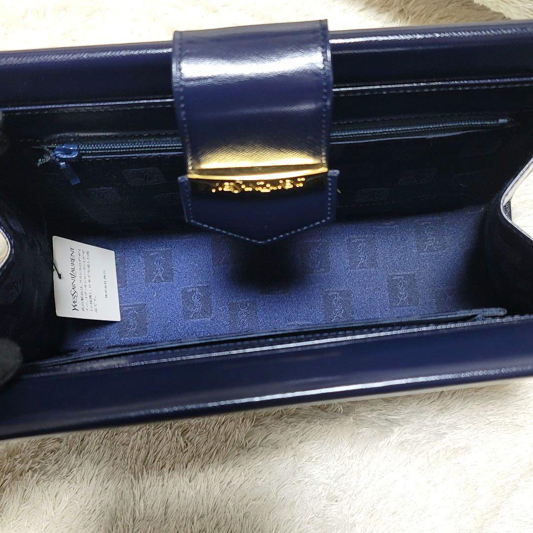超希少 イヴ・サンローラン クラッチバッグ セカンドバッグ ネイビー フォーマル