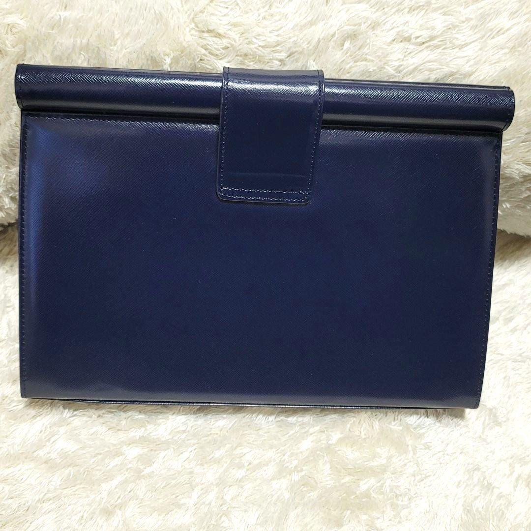超希少 イヴ・サンローラン クラッチバッグ セカンドバッグ ネイビー フォーマル