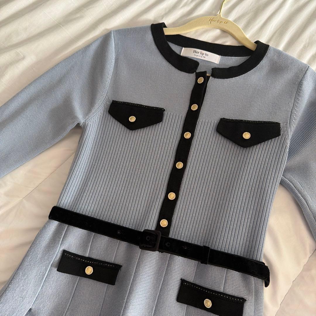 ワンピース Gabrielle Belted Knit Dress