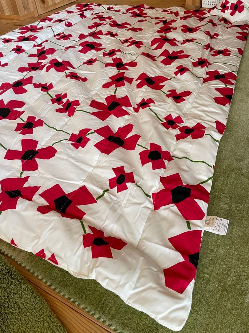 2枚セット【シビラ】アマポラス　キルトケット　シングル　レッド　ブルー