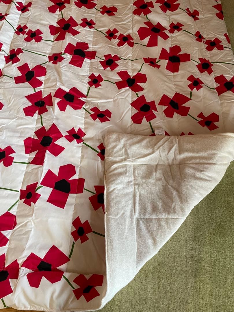 2枚セット【シビラ】アマポラス　キルトケット　シングル　レッド　ブルー