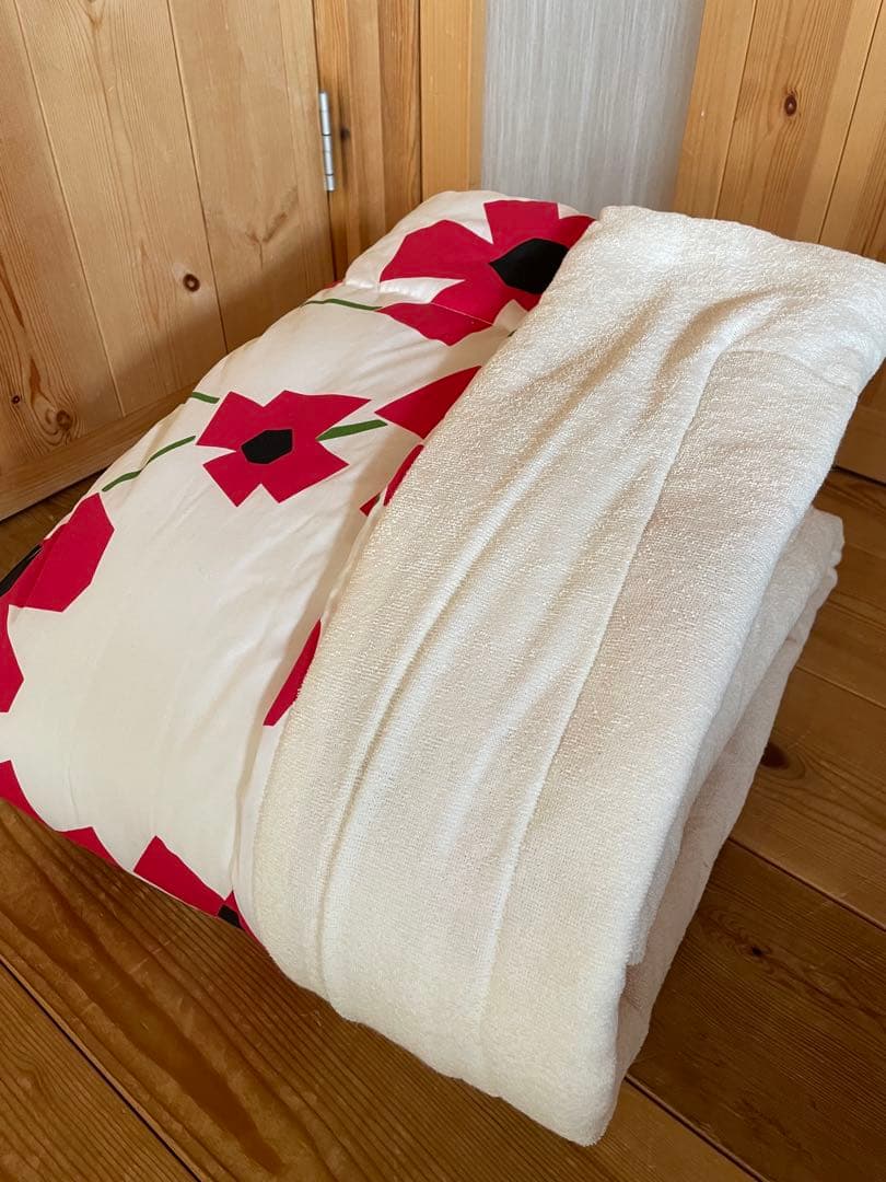 2枚セット【シビラ】アマポラス　キルトケット　シングル　レッド　ブルー