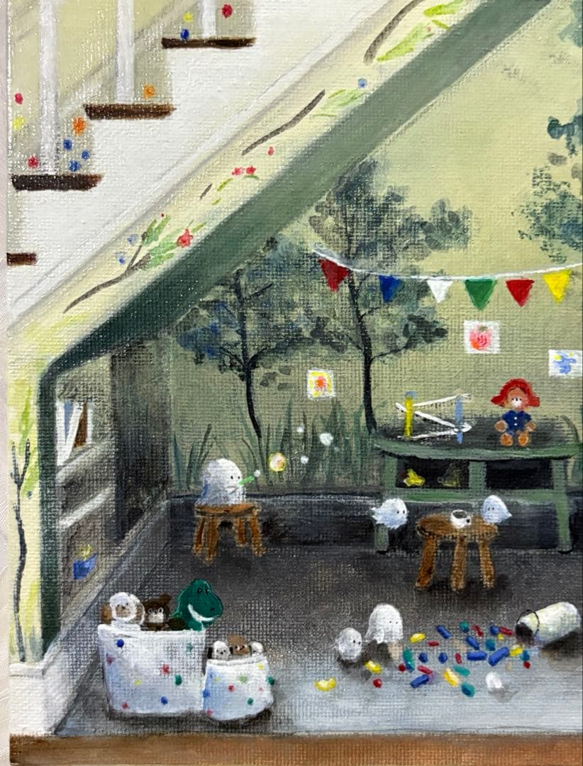 House sitting アクリル画　F3