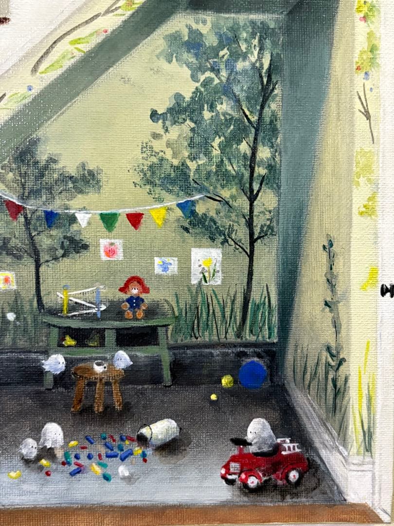 House sitting アクリル画　F3