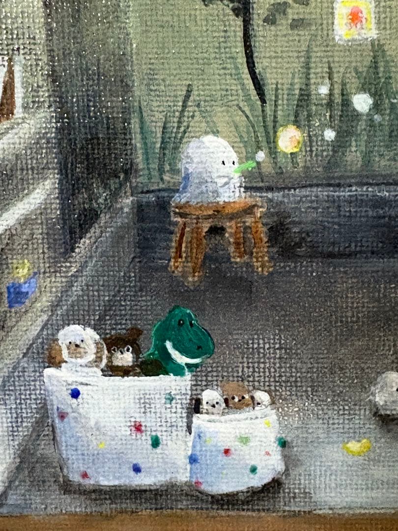 House sitting アクリル画　F3