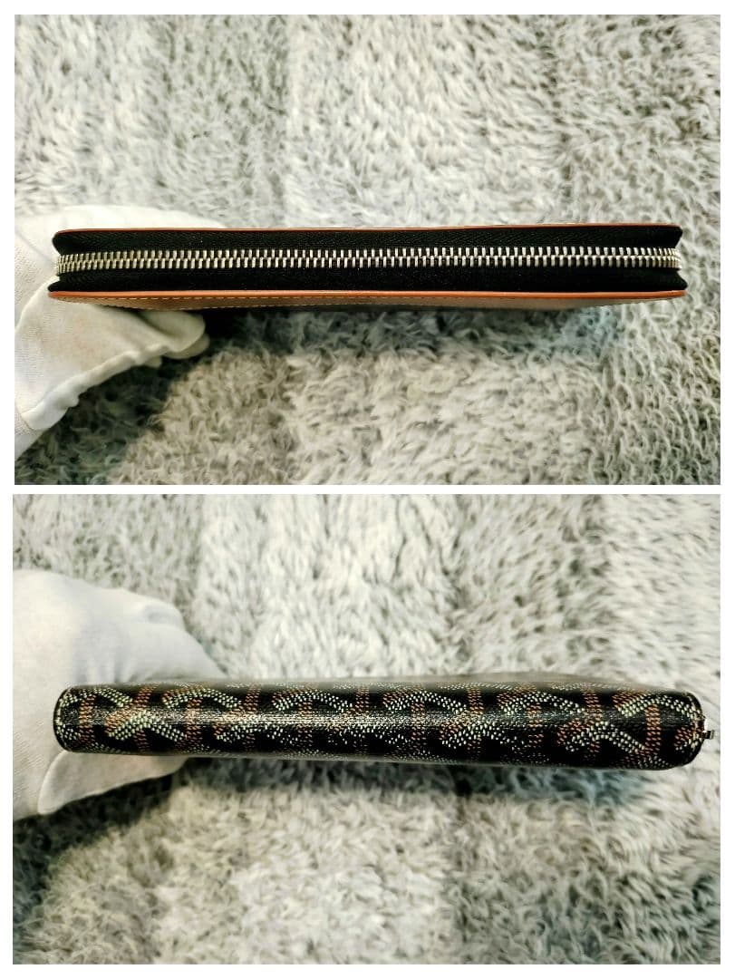 GOYARD/ゴヤール/長財布 ブラウン/ブラック/ラウンドファスナー/