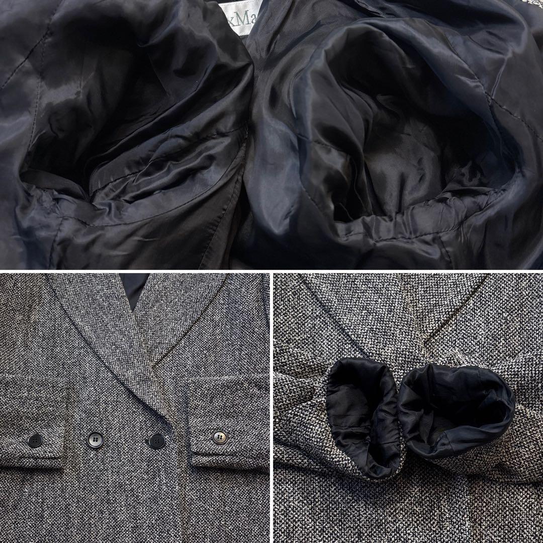 希少☆【マックスマーラ】白タグ　ツイード　ダブルフェイス　スカートスーツ　J38