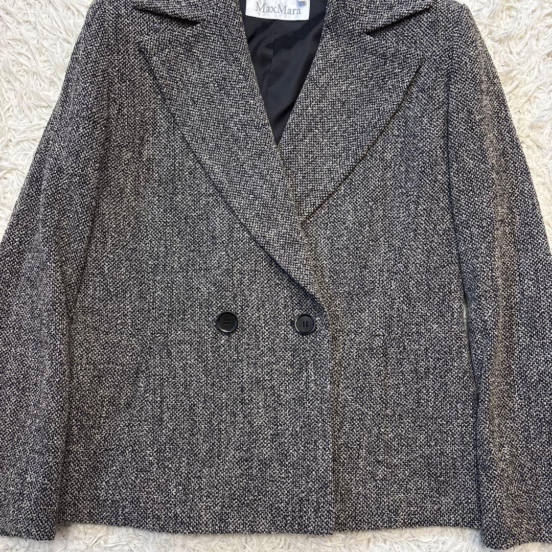 希少☆【マックスマーラ】白タグ　ツイード　ダブルフェイス　スカートスーツ　J38