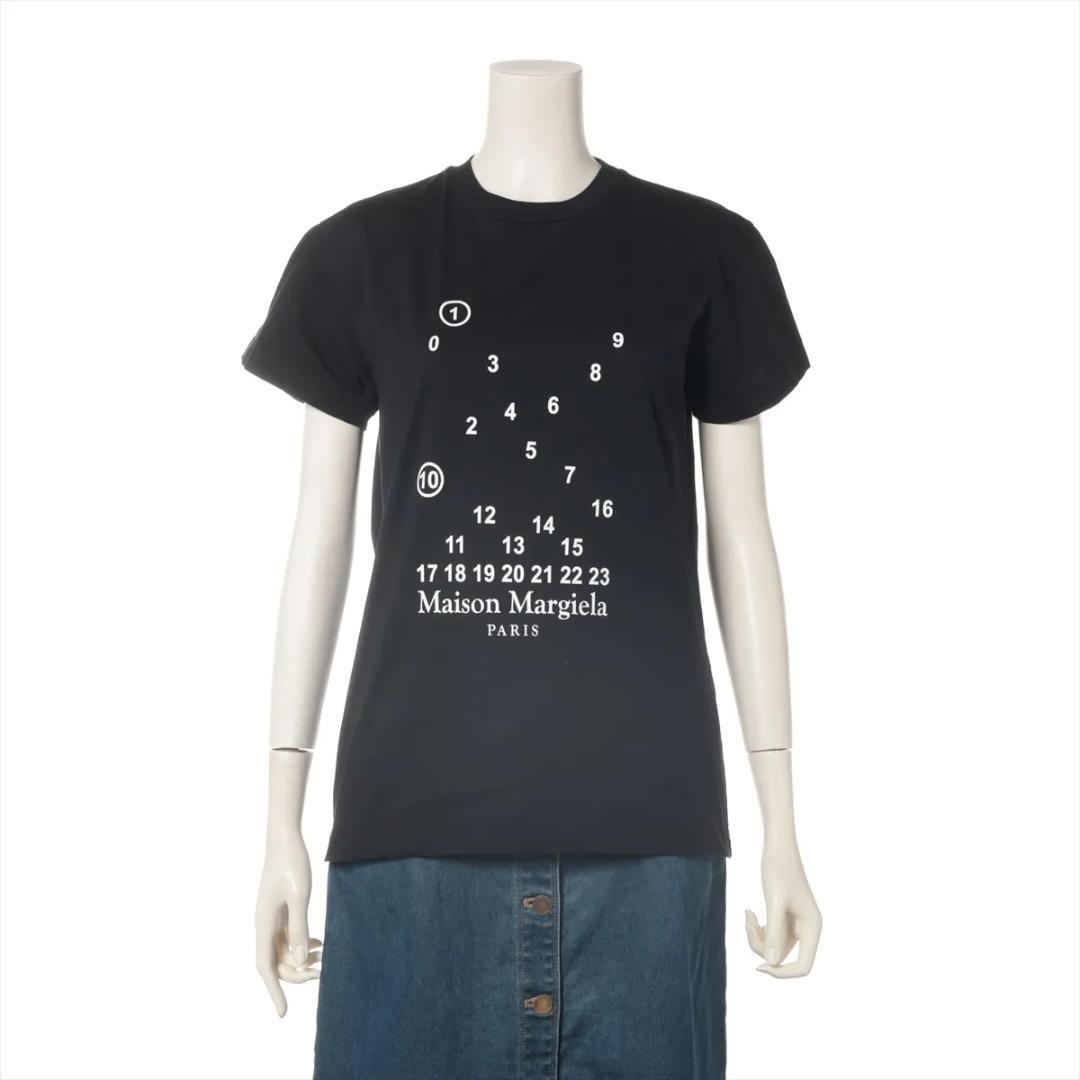 【未使用級】メゾンマルジェラ 23SS コットン Tシャツ XS ブラック