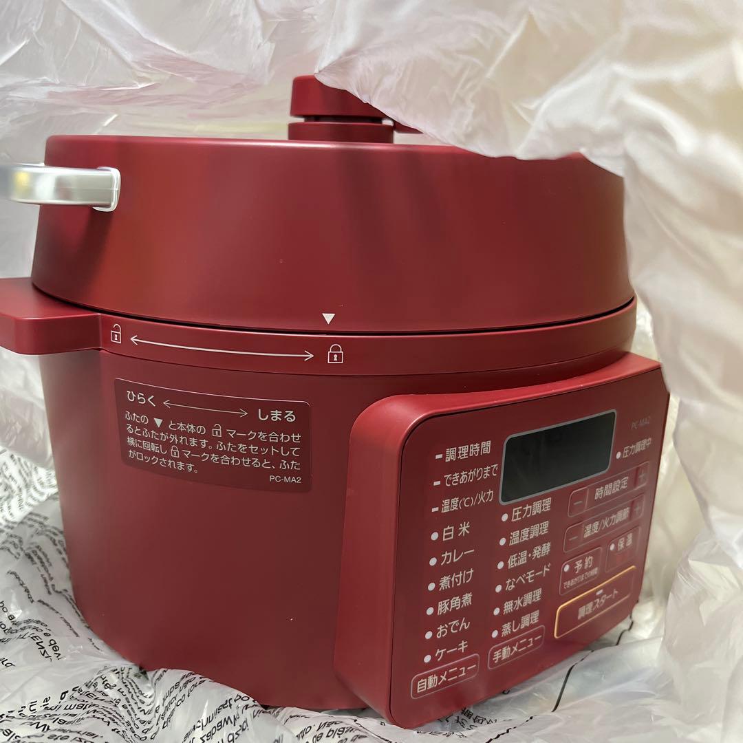 アイリスオーヤマ電気圧力鍋２.2L PC-MA2-R 色カシスレッド　早い者勝ち