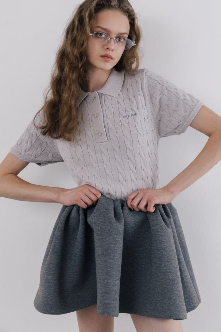 THE TOE Alster Skirt gray Mサイズ
