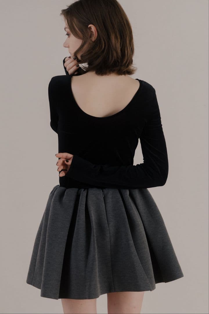 THE TOE Alster Skirt gray Mサイズ