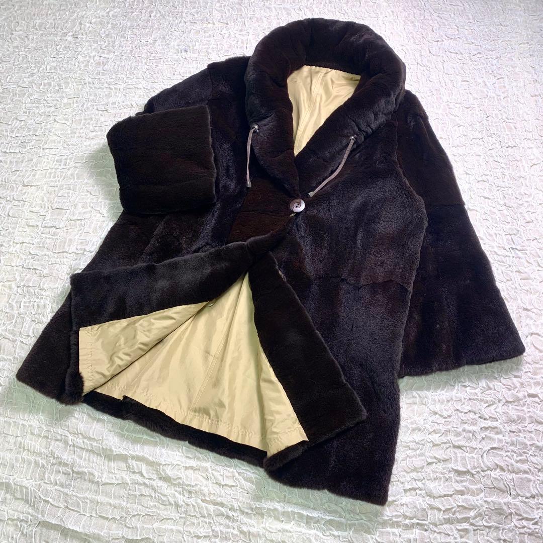EMBA ミンク　シルク　リバーシブル　毛皮　ファーコート